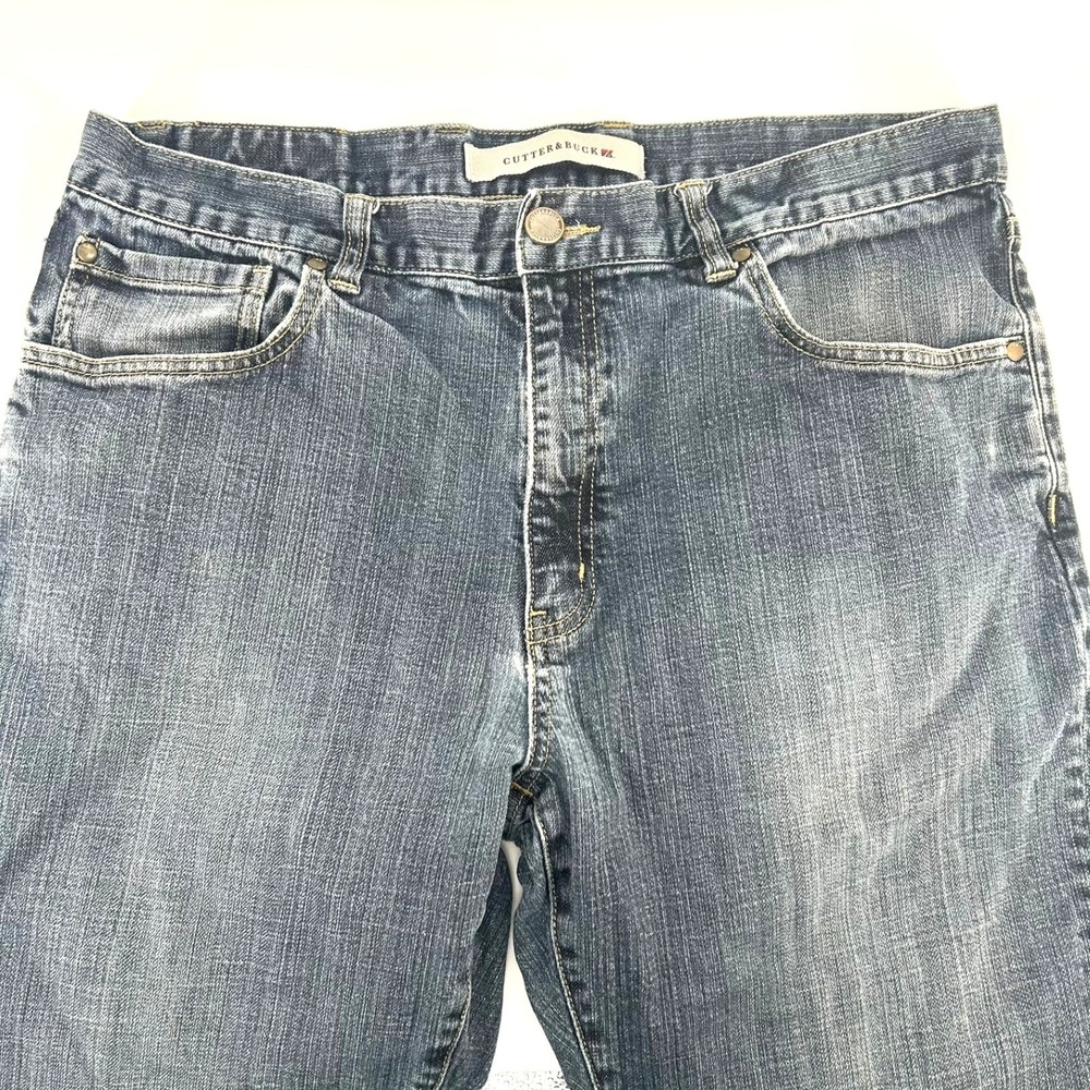 Cutter & Buck Mens Blue Straight Leg Denim Jeans Size 36x30 Stretch Cotton